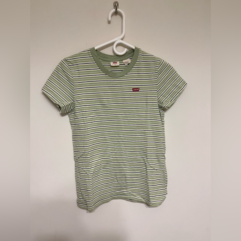 Levi’s - XS Green, White, Black Striped T-Shirt